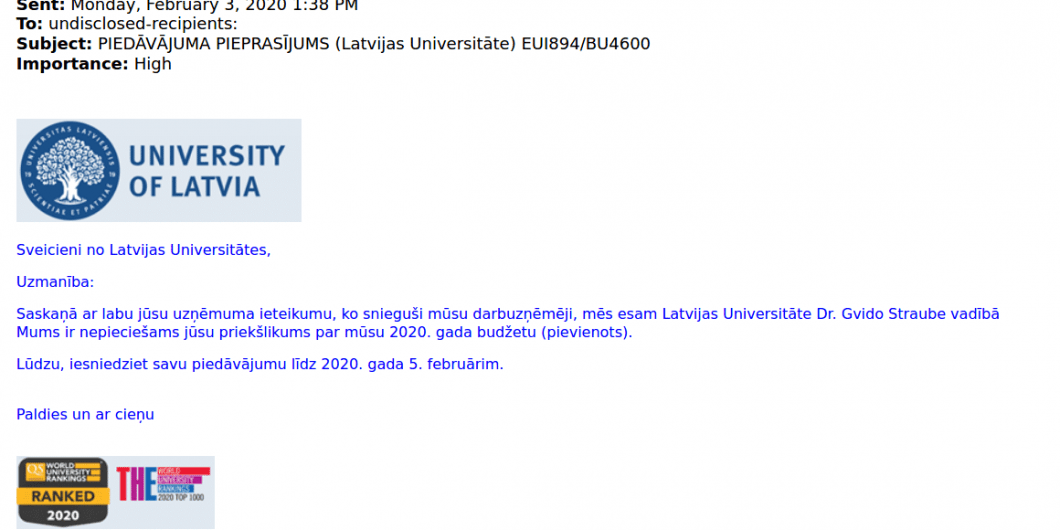 latvijas universitate inficets epasts