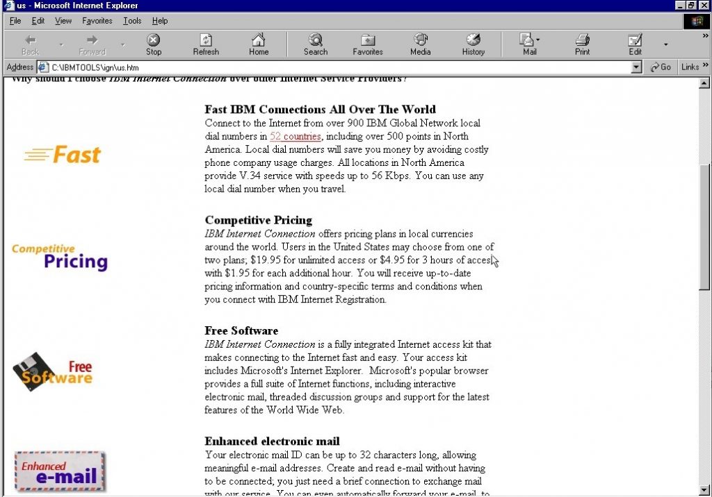 IBM Internet Connection page 2