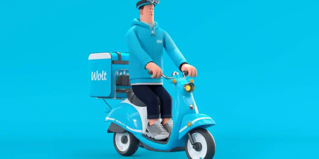 wolt courier on scooter