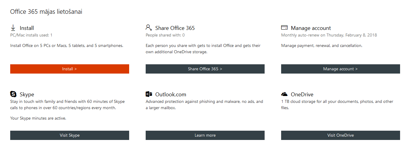o365prfile home
