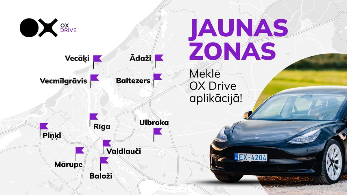 ox drive jaunas zonas