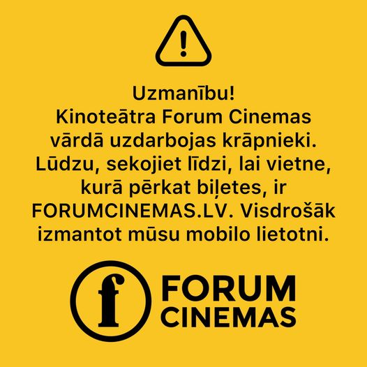 forum cinemas pazinojums